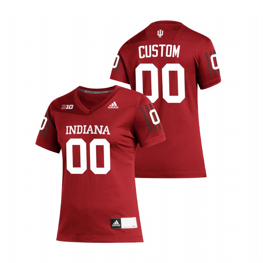 Crimson Women's Indiana Hoosiers Custom Replica Football Jersey