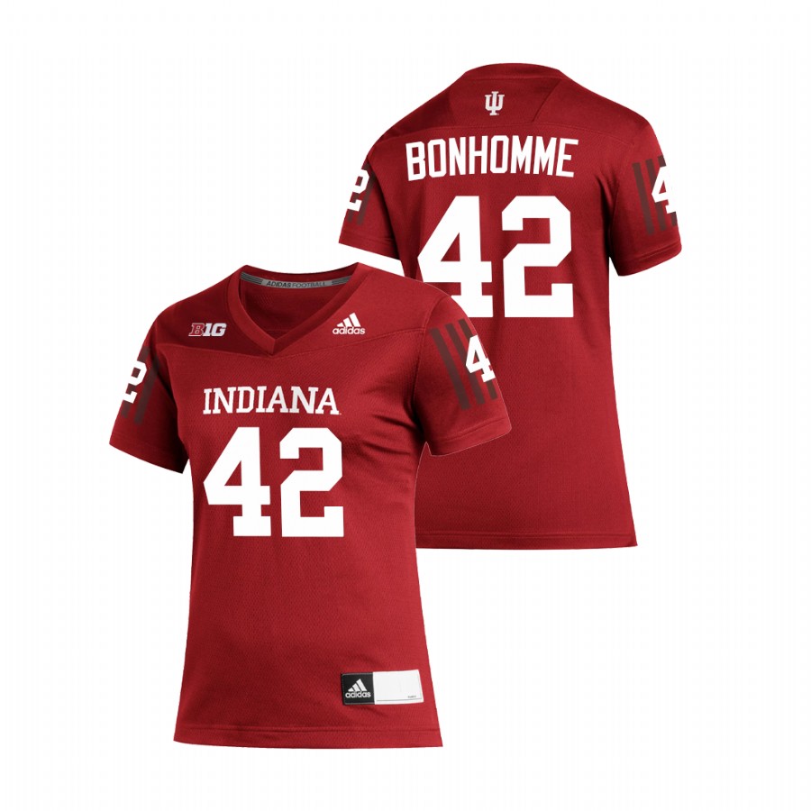 Crimson Women's Indiana Hoosiers D.K. Bonhomme Replica Football Jersey
