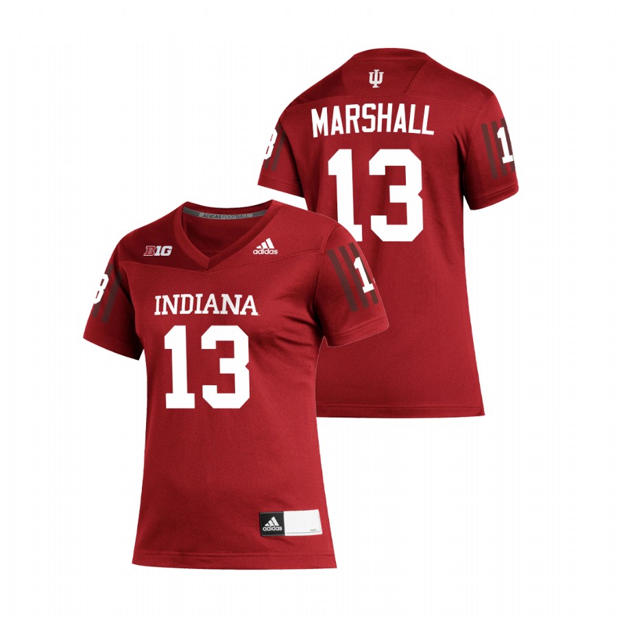 Crimson Women's Indiana Hoosiers Miles Marshall Replica Football Jersey