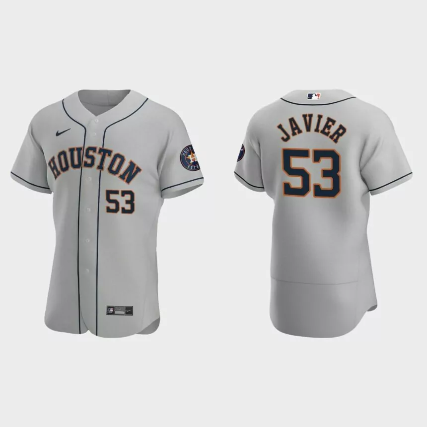 Cristian Javier #53 Houston Astros Authentic Road Jersey – Gray