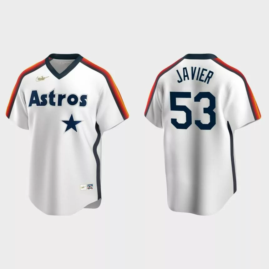 Cristian Javier #53 Houston Astros Cooperstown Collection Jersey – White