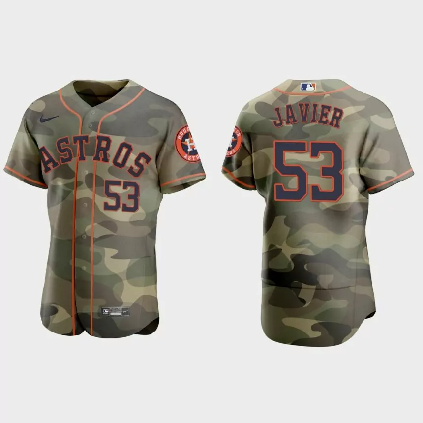 Cristian Javier Houston Astros 2021 National Armed Forces Day Authentic Jersey – Cam
