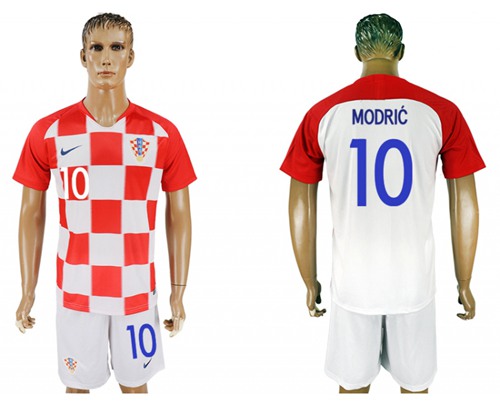 Croatia #10 Modric Home Soccer Country Jersey