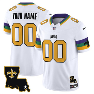 Csutom Men's Saints 2025 New Orleans City Vapor Limited Jersey - All Stitched White