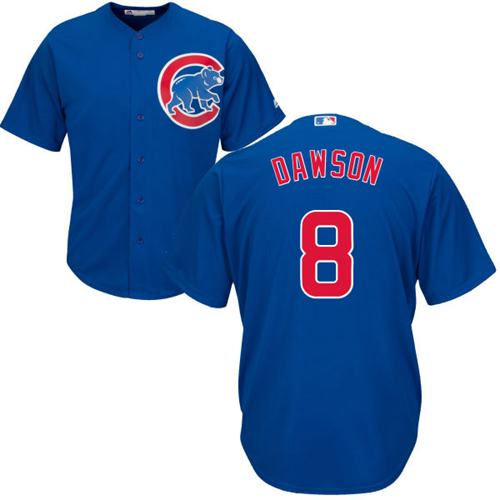 Men's Cubs #8 Andre Dawson Blue Alternate Stitched MLB Jersey