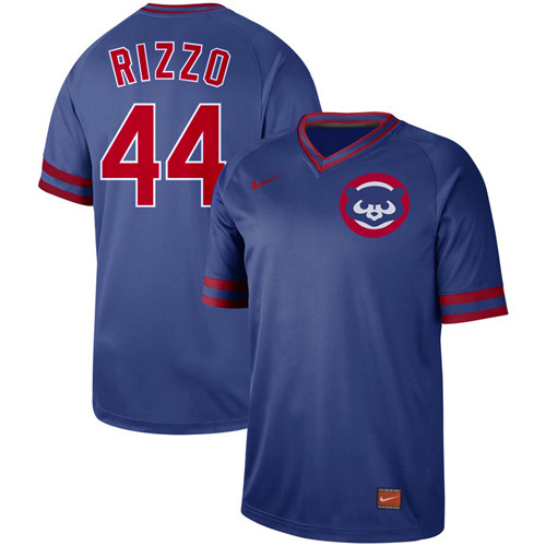 Cubs 44 Anthony Rizzo Blue Throwback Jersey