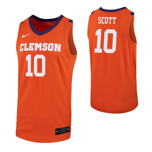 Curran Scott Jersey Orange Clemson Tigers Replica