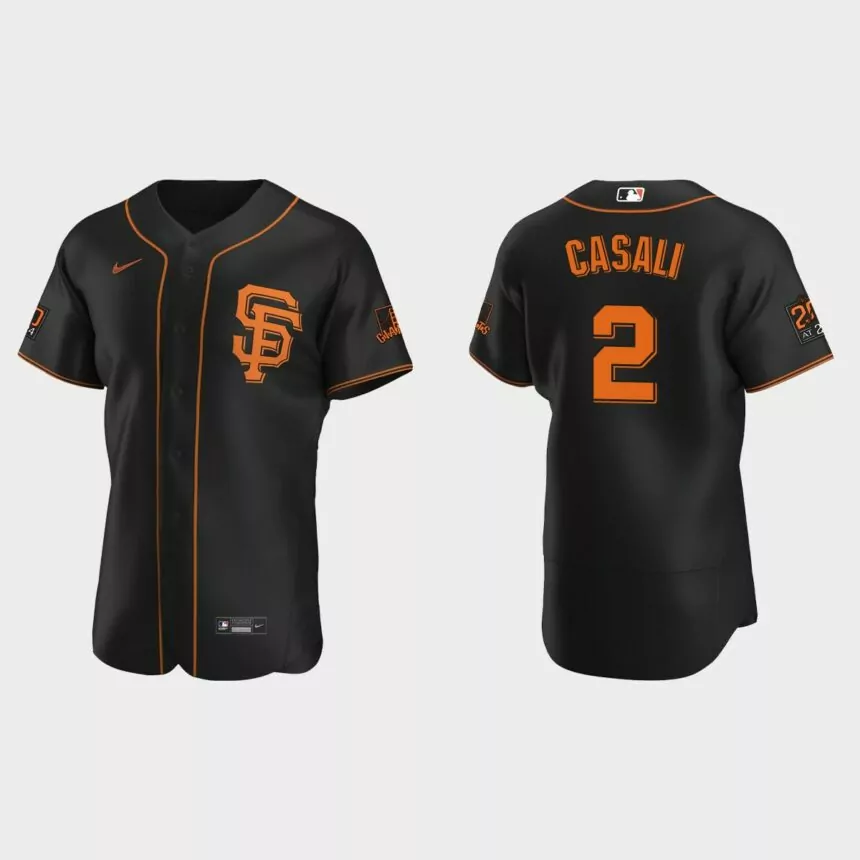 Curt Casali San Francisco Giants Authentic Alternate Jersey – Black