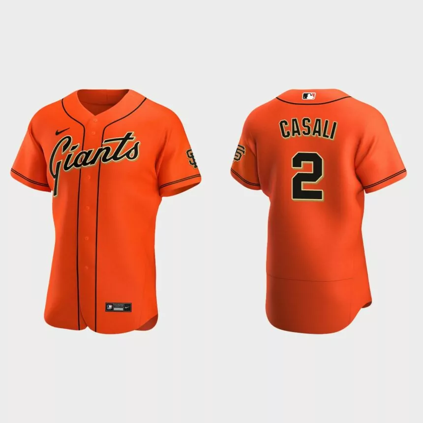 Curt Casali San Francisco Giants Authentic Alternate Jersey – Orange