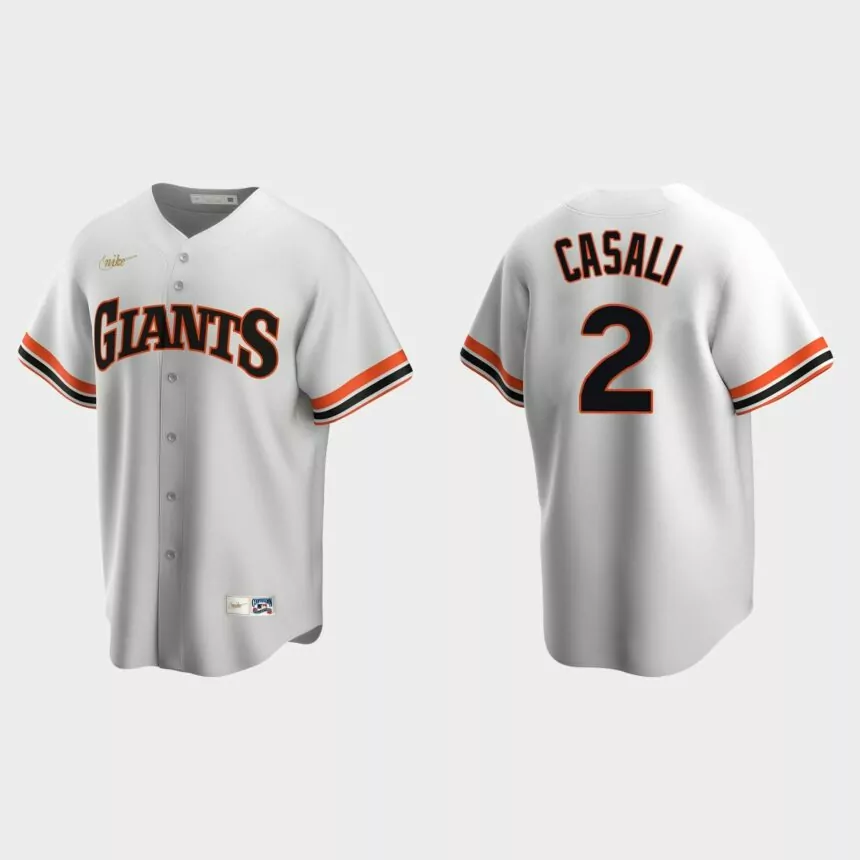 Curt Casali San Francisco Giants Cooperstown Collection Home Jersey – White