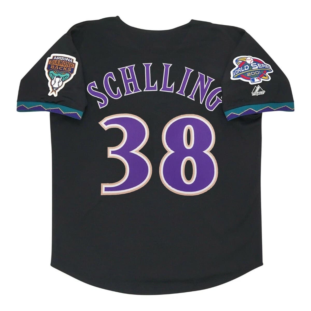 Curt Schilling Arizona Diamondbacks 2001 World Series Men's Alt Black Jersey
