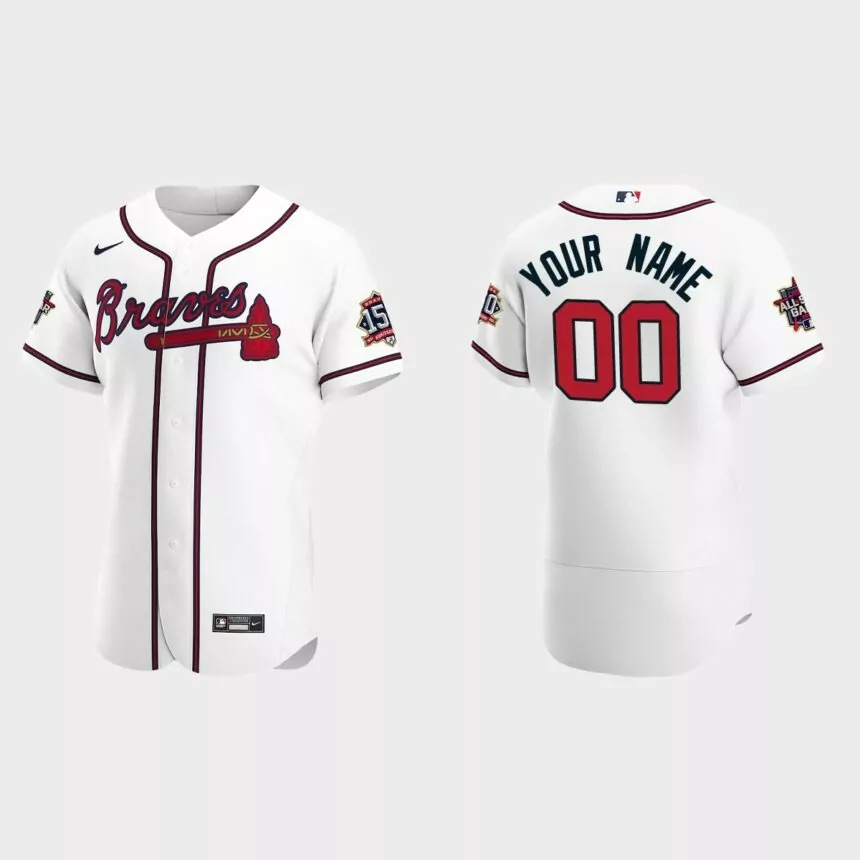 Custom #00 Atlanta Braves 2021 MLB All-Star Game Authentic Jersey – White