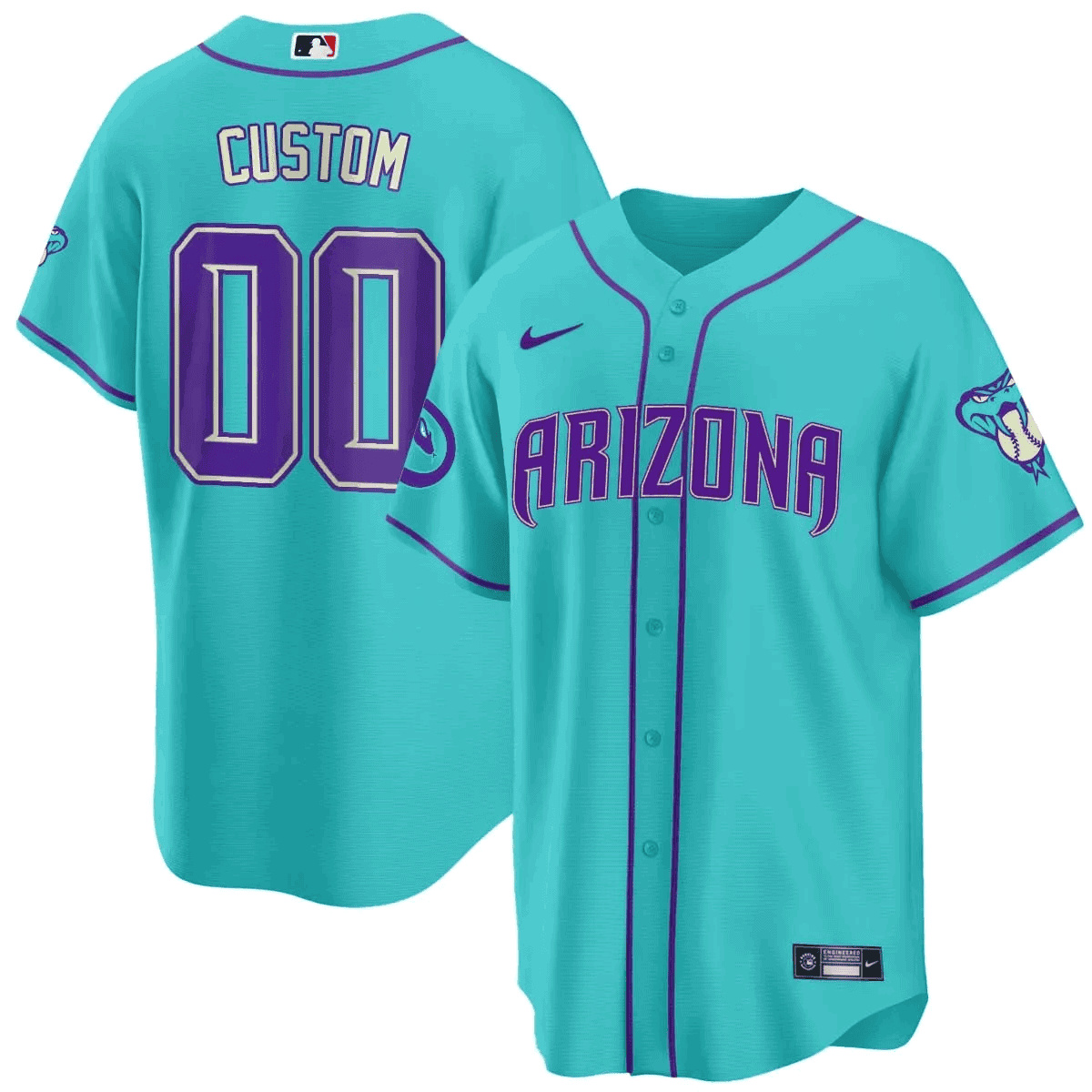 Custom  Arizona Diamondbacks 2024 Cool Base   baseball Jersey V2 – All Stitched  Teal