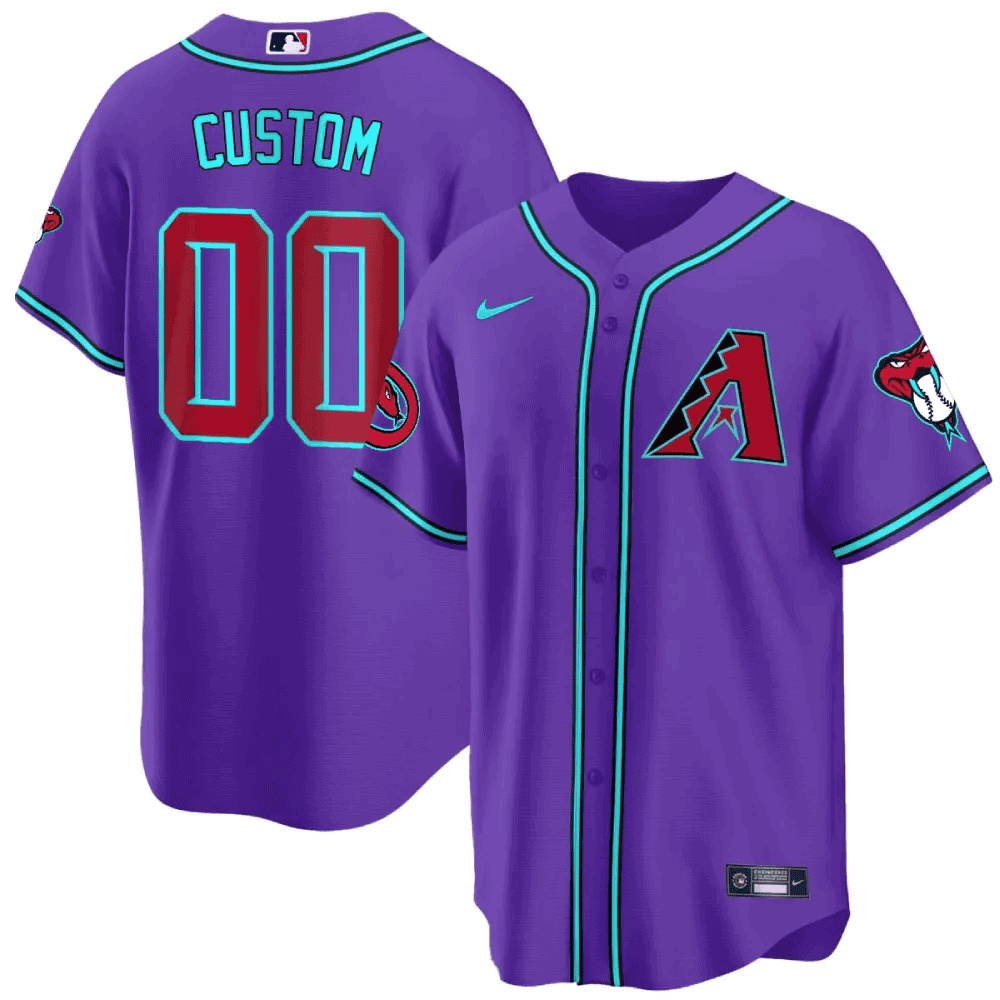 Custom  Arizona Diamondbacks 2024 Cool Base   baseball Jersey V2 – All Stitched Purple