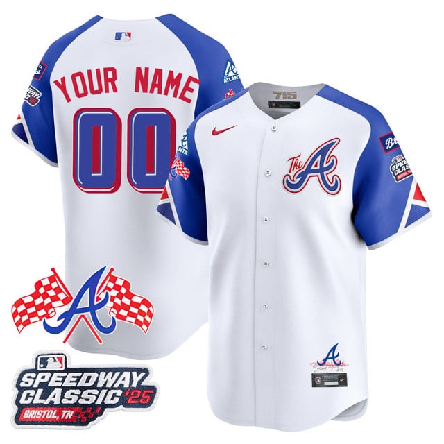 Custom  Atlanta Braves 2025 Speedway Classic Limited Custom Jersey V1 - All Stitched City Connect