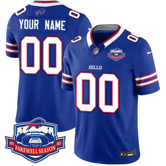Custom  Buffalo Bills 2025 Custom Jersey All Stitched - Farewell to Highmark Stadium