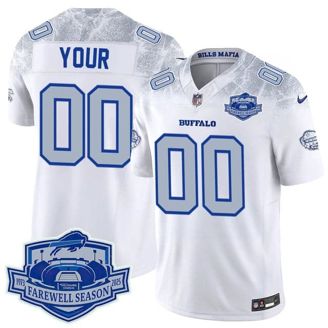 Custom  Buffalo Bills 2025 Custom Jersey All Stitched - Farewell to Highmark Stadium Rivalry