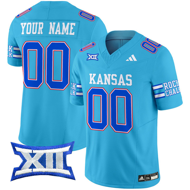 Custom  Kansas Jayhawks 2024 Vapor Limited Football Jersey - All Stitched OLD KU
