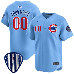 Custom  Men's Chicago Cubs Blue Alternate Vapor Premier Limited Jersey - All Stitched Blue
