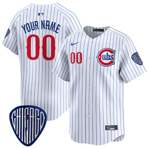 Custom  Men's Chicago Cubs Blue Alternate Vapor Premier Limited Jersey - All Stitched Pinstripe