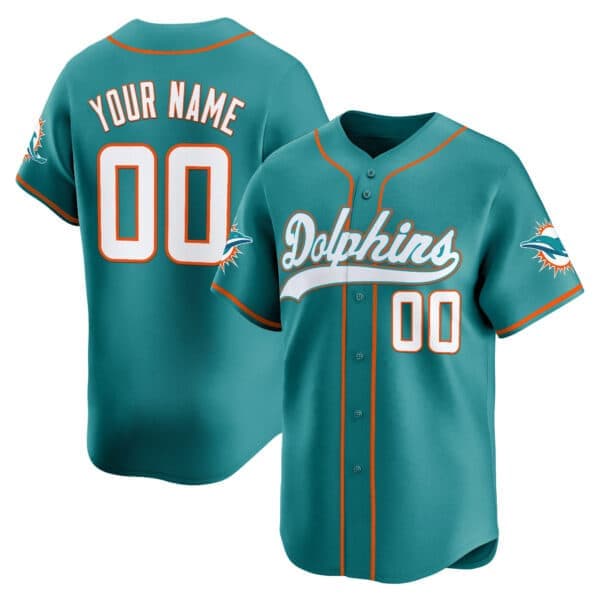Custom  Miami Dolphins 2025 Vapor Baseball  Jersey – All Stitched_1