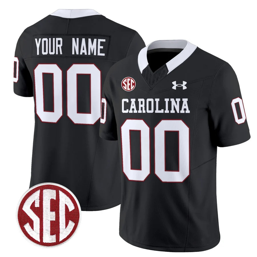 Custom  South Carolina Gamecocks 1980 Throwback Vapor Limited  Football Jersey - All Stitched  BLACK