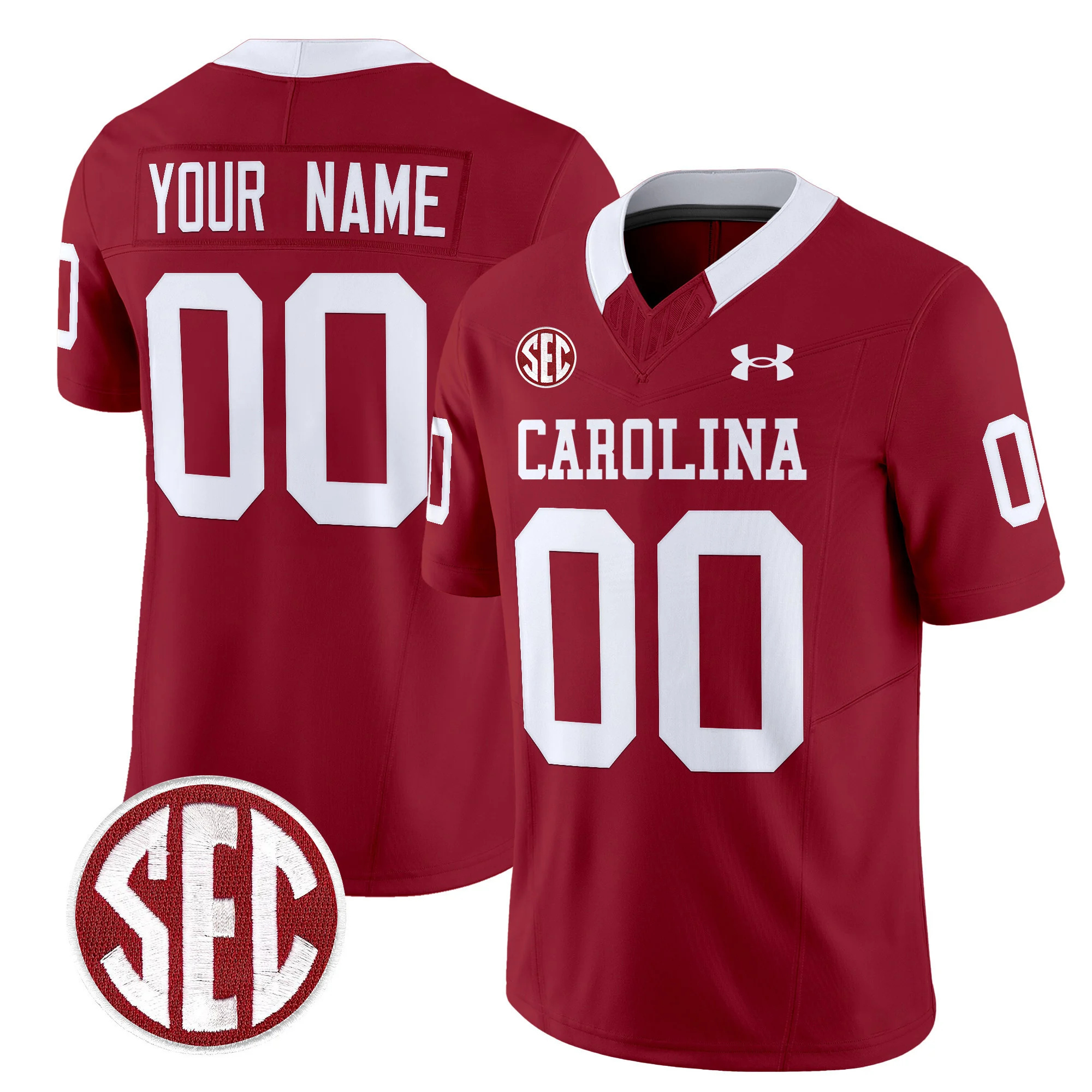 Custom  South Carolina Gamecocks 1980 Throwback Vapor Limited  Football Jersey - All Stitched  GARNET