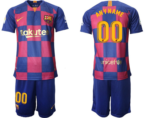 Custom 19-20 Barcelona Home Soccer Club Jersey