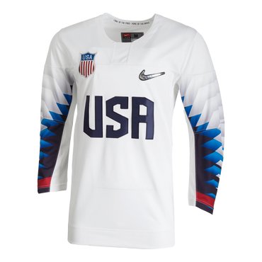 Custom 2018 USA Olympic Hockey White Color Jerseys(Any Name Any Number)