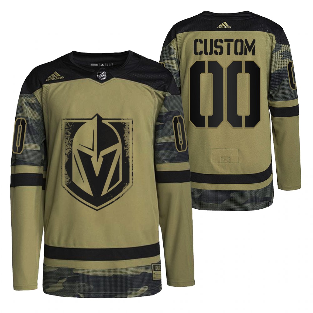 Custom 2021-22 Vegas Golden Knights Camo Military Appreciation Jersey
