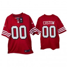Custom 2021 San Francisco 49ers #00 Scarlet Game Throwback Jersey Jersey