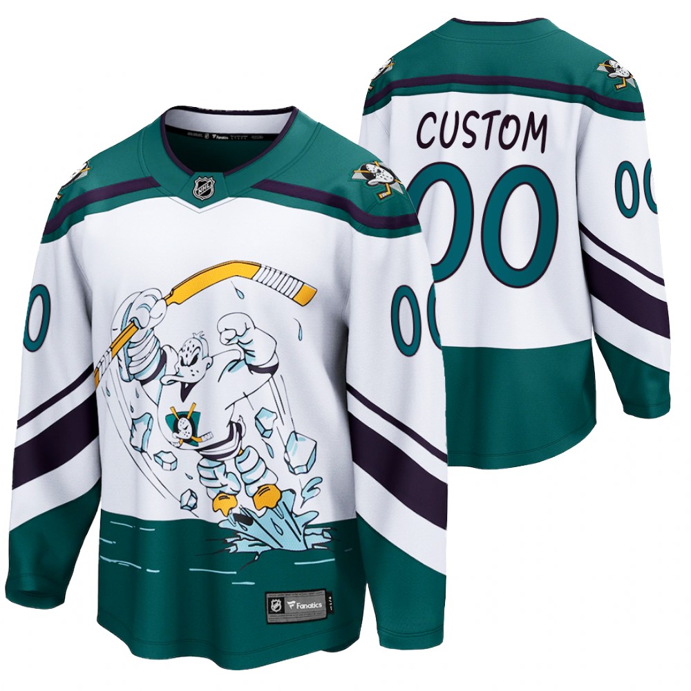 Custom Anaheim Ducks 2021 Special Edition White Men Jersey Reverse Retro
