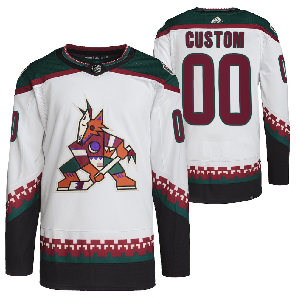 Custom Arizona Coyotes White Away Primegreen Authentic Pro Jersey