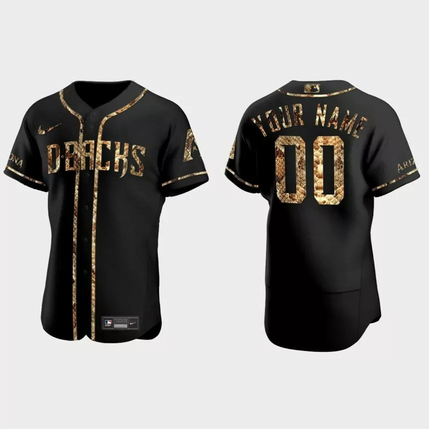 Custom Arizona Diamondbacks Python Skin Authentic Jersey – Black.jpg