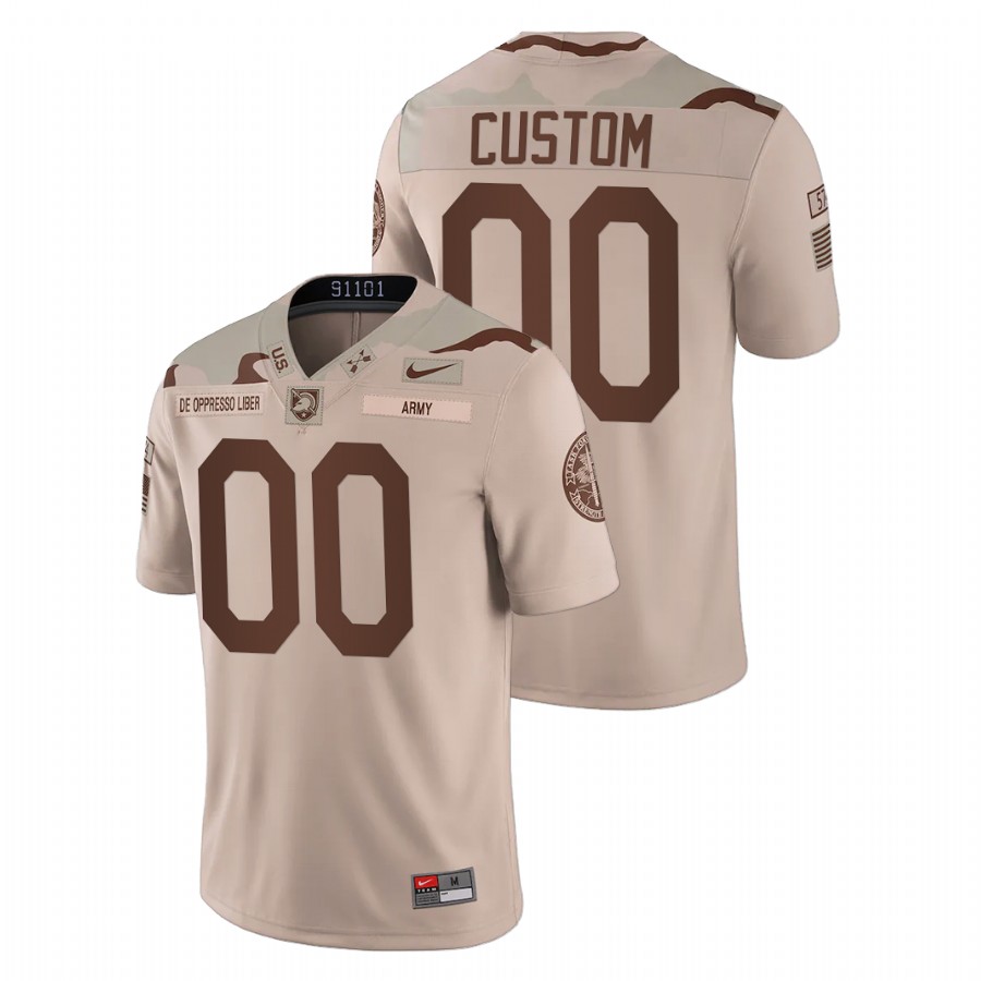 Custom Army Black Knights Oatmeal 2021-22 United We Stand Alternate Jersey