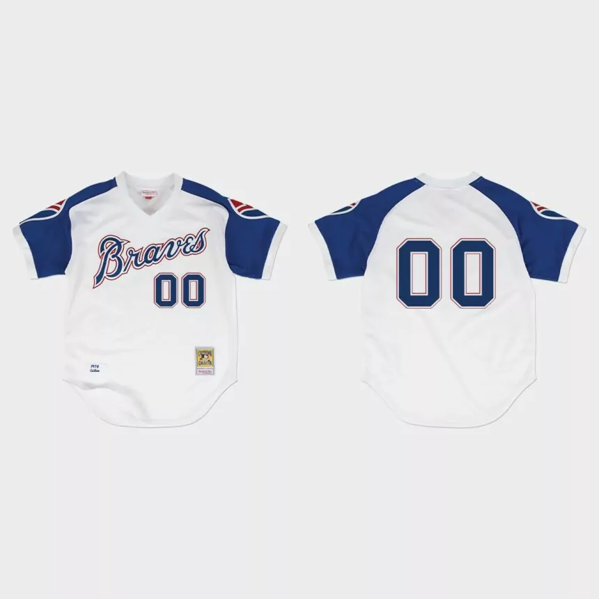 Custom Atlanta Braves 1974 Authentic Home Jersey – White