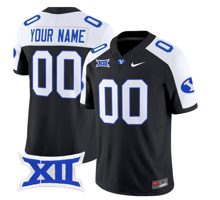Custom BYU Cougars 2024 Vapor Limited Football Jersey - All Stitched  BLACK ALTERNATE