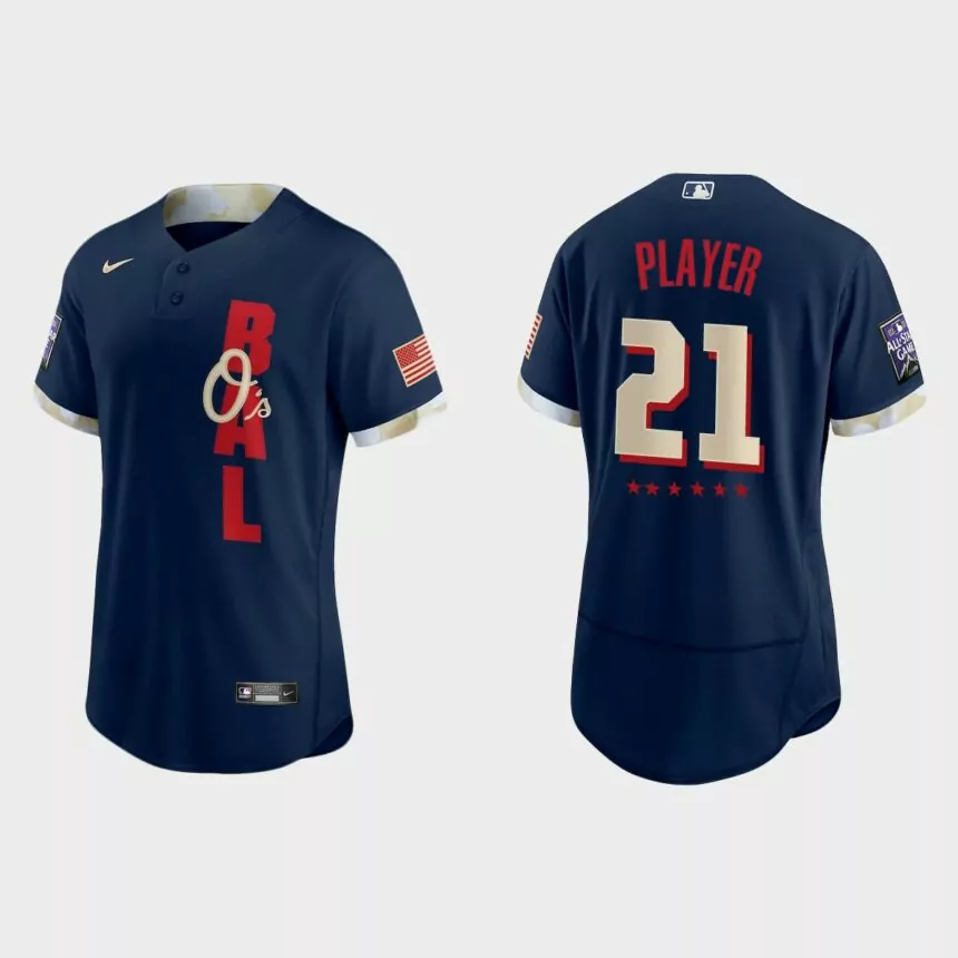 Custom Baltimore Orioles 2021 MLB All-Star Game Authentic Jersey – Navy