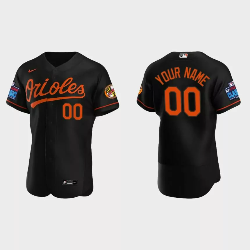 Custom Baltimore Orioles 2022 Little League Classic Authentic Jersey – Black