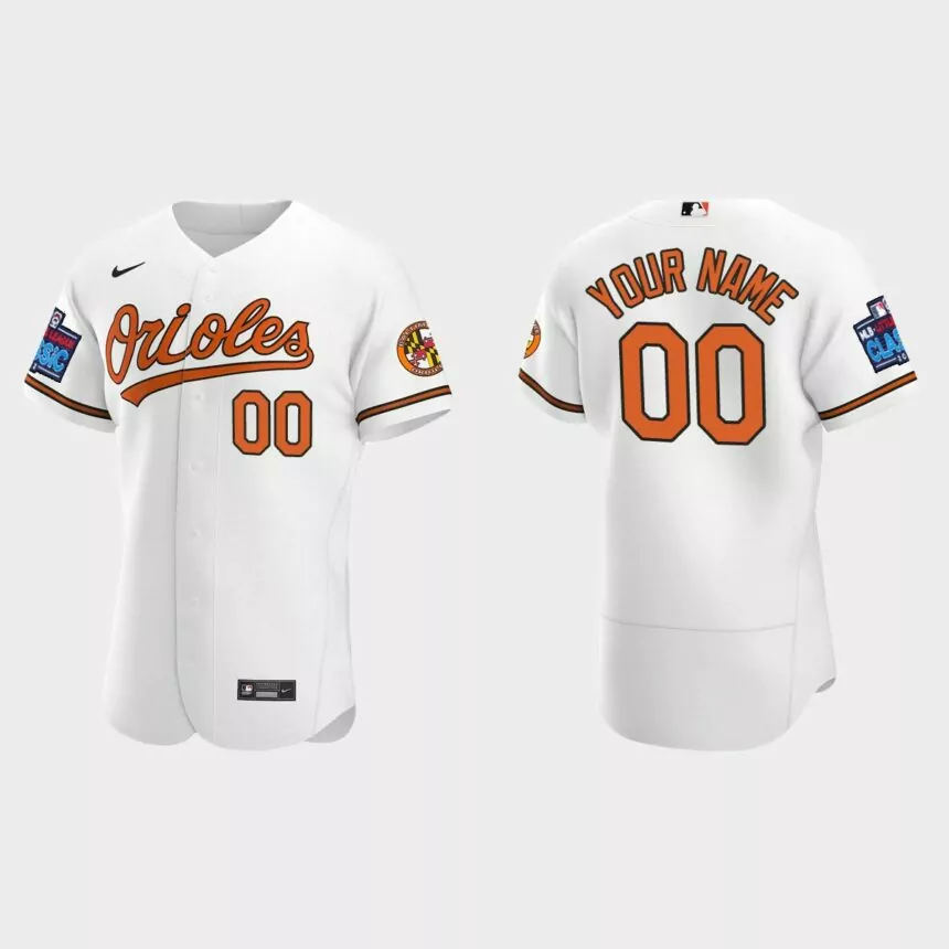 Custom Baltimore Orioles 2022 Little League Classic Authentic Jersey – White