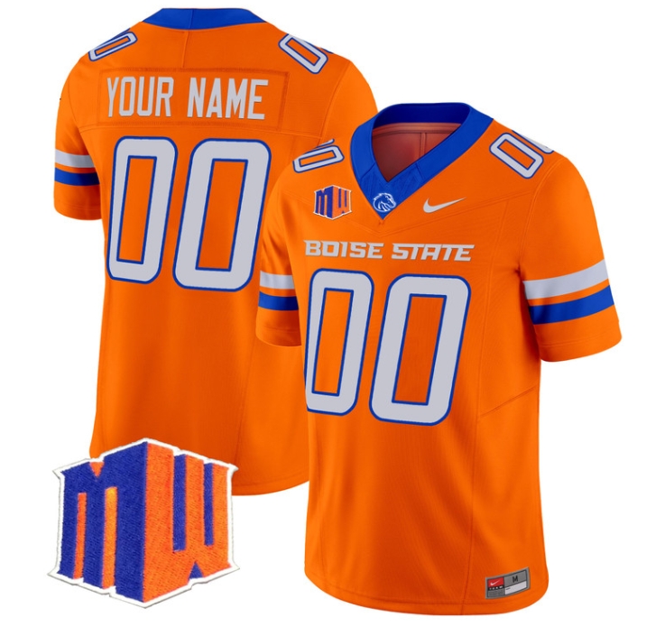 Custom Boise State Broncos 2024 Vapor Limited  Football Jersey - All Stitched ORANGE