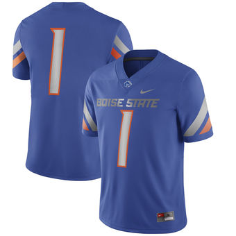 Custom Boise State Broncos Nike Game Football Jersey - Royal Any Name Any Number