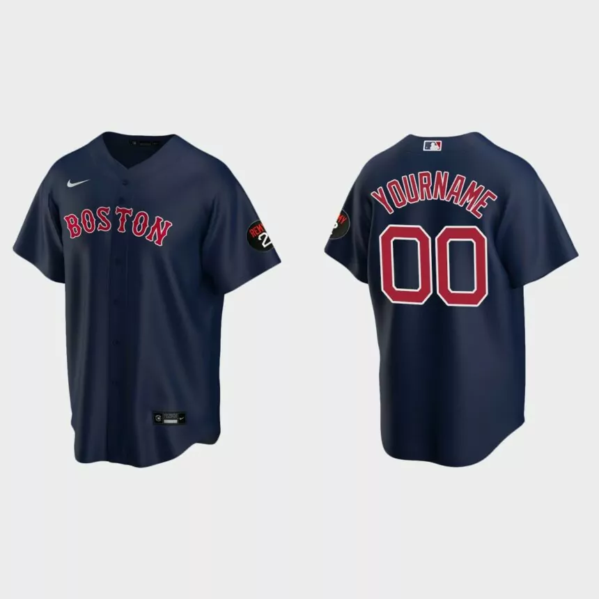 Custom Boston Red Sox Replica Jerry Remy Jersey – Navy