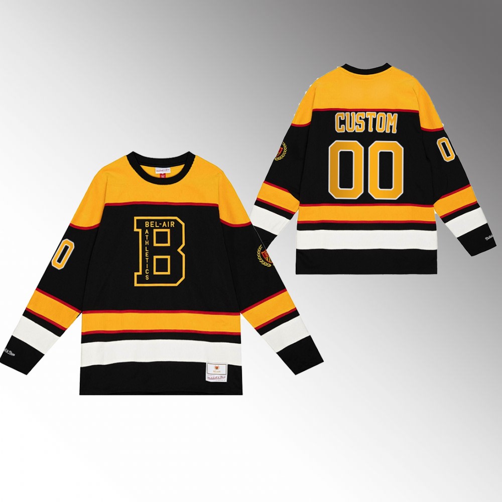 Custom Bruins NHL X Bel-Air Jersey Black Hockey