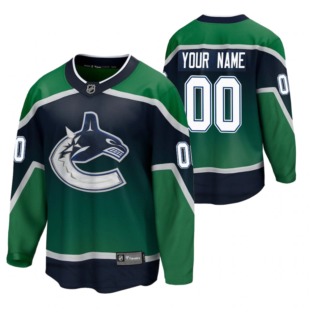 Custom Canucks 2021 Special Edition Green Jersey