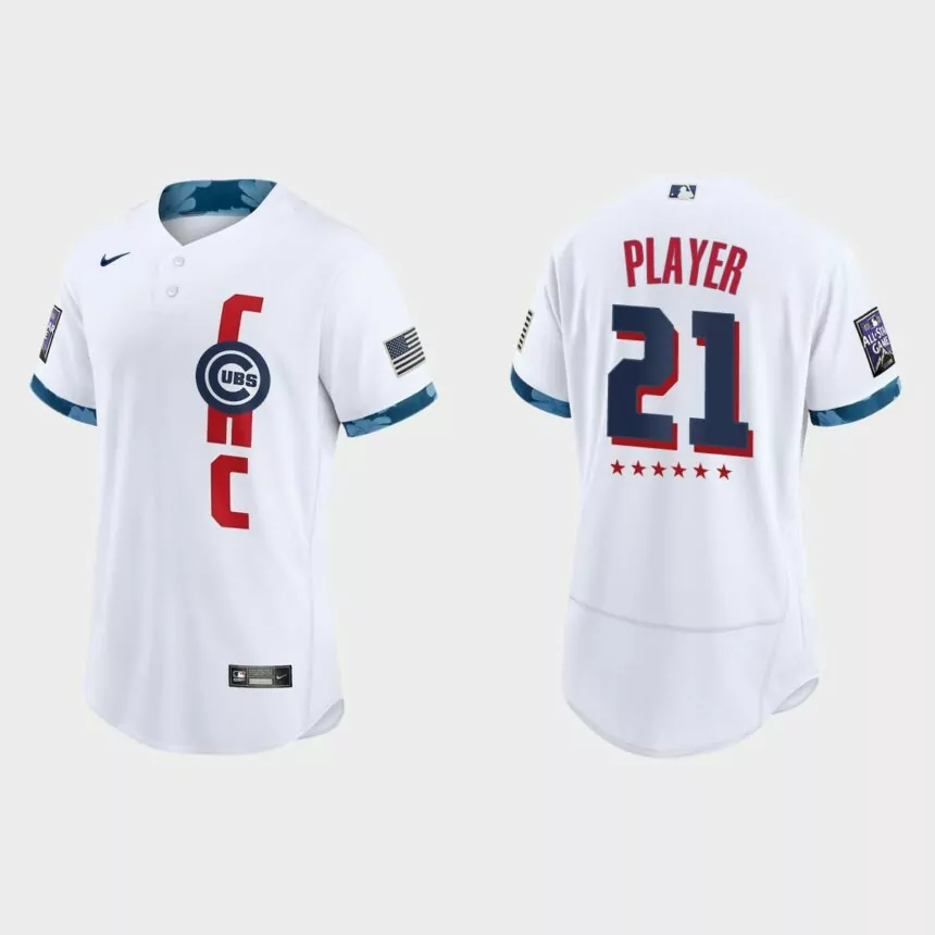 Custom Chicago Cubs 2021 MLB All-Star Game Authentic Jersey – White