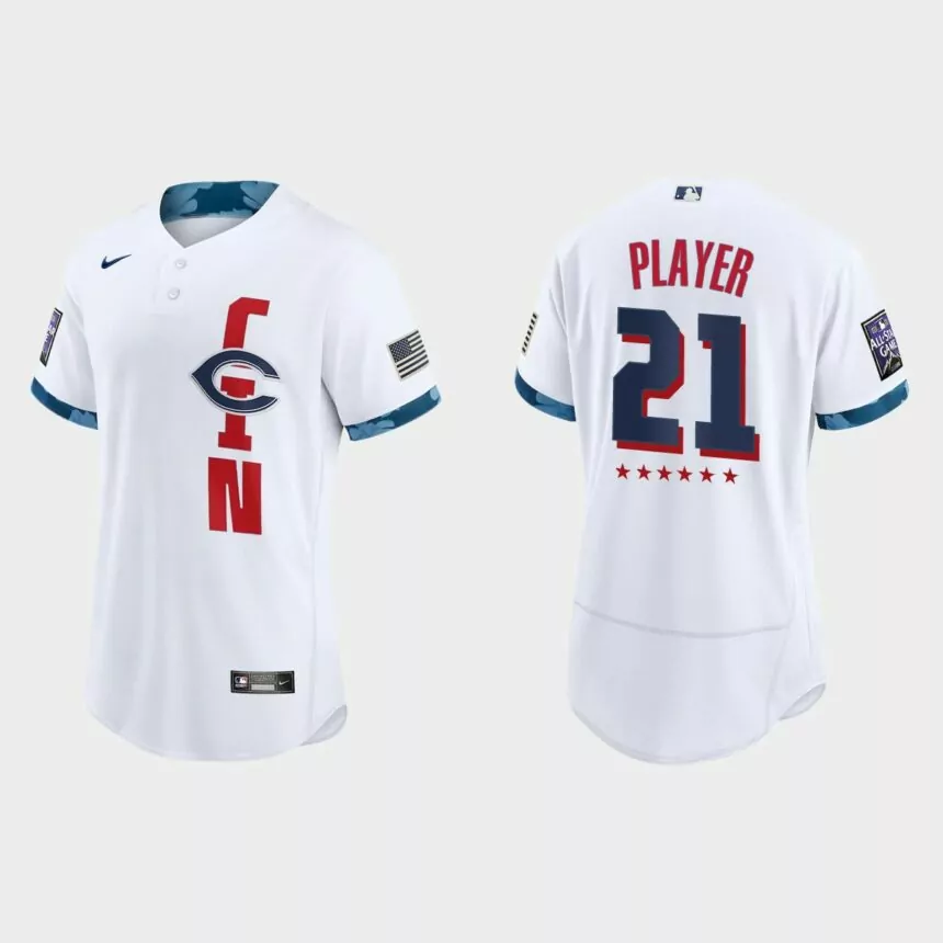 Custom Cincinnati Reds 2021 MLB All-Star Game Authentic Jersey – White