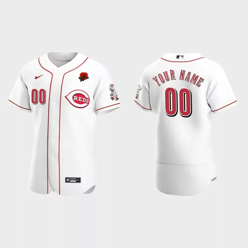 Custom Cincinnati Reds 2021 Memorial Day Authentic Jersey – White