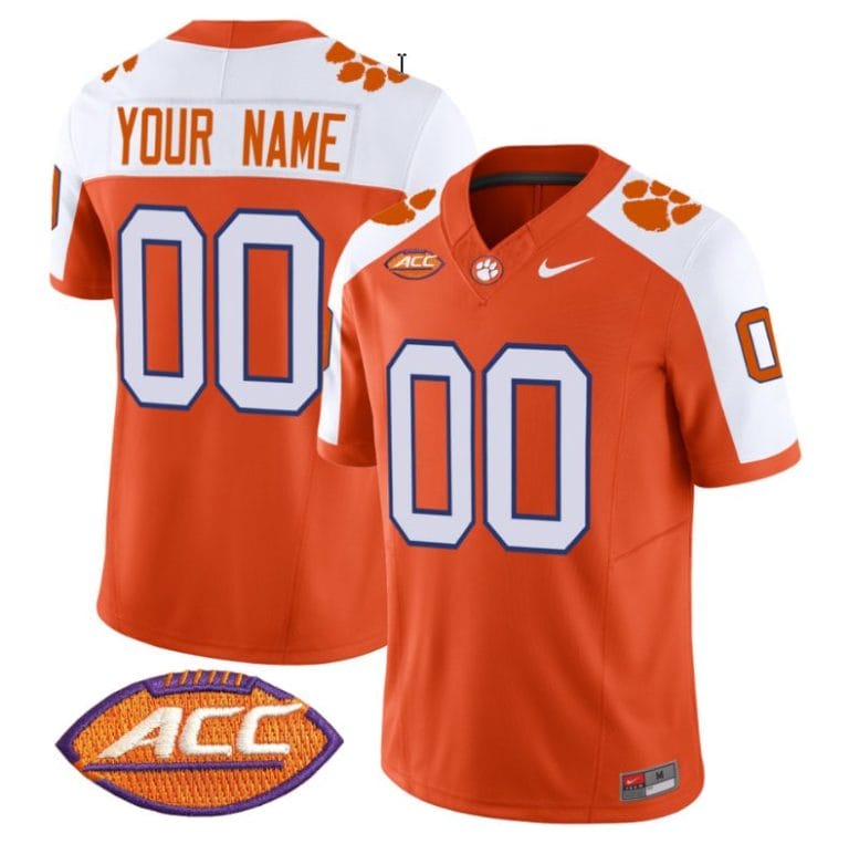 Custom Clemson Tigers Jersey Name and Number Vapor Limited ACC Patch College Football Stitched Alternate