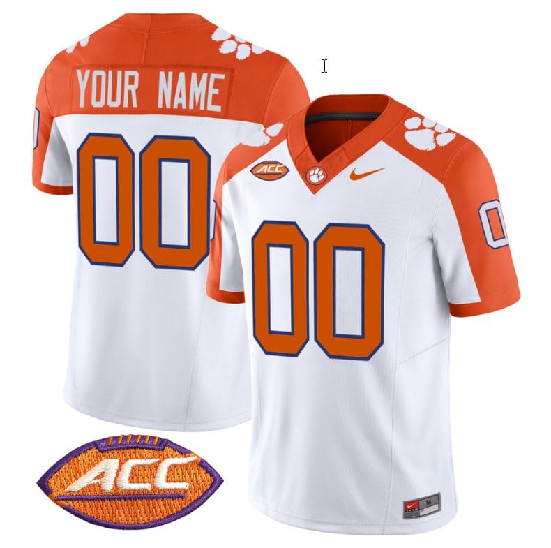 Custom Clemson Tigers Jersey Name and Number Vapor Limited ACC Patch College Football Stitched Inverted
